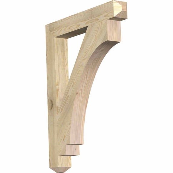 Ekena Millwork 4"W x 30"D x 38"H Imperial Craftsman Rough Sawn Bracket, Douglas Fir