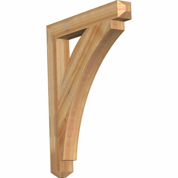 Ekena Millwork 4"W x 30"D x 38"H Thorton Craftsman Rough Sawn Bracket, Western Red Cedar