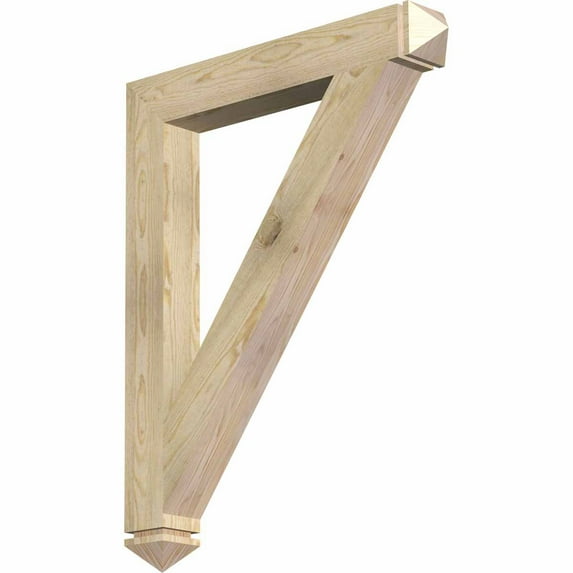 Ekena Millwork 4"W x 30"D x 38"H Traditional Arts & Crafts Rough Sawn Bracket, Douglas Fir