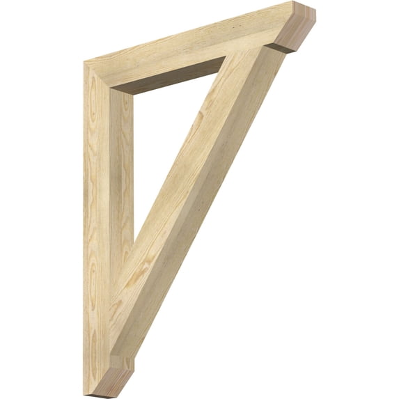 Ekena Millwork 4"W x 30"D x 38"H Traditional Slat Rough Sawn Bracket, Douglas Fir