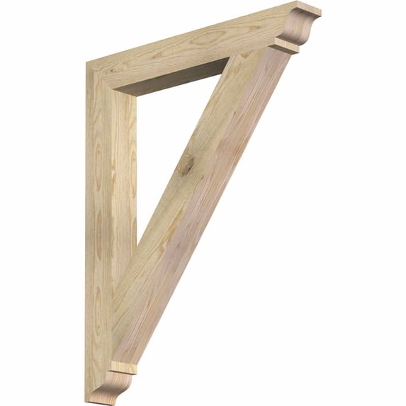 Ekena Millwork 4"W x 30"D x 38"H Traditional Traditional Rough Sawn Bracket, Douglas Fir