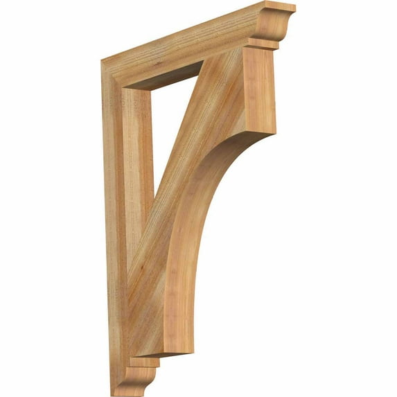 Ekena Millwork 4"W x 30"D x 38"H Westlake Traditional Rough Sawn Bracket, Western Red Cedar