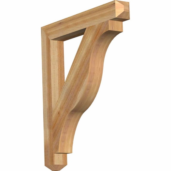 Ekena Millwork 4"W x 32"D x 36"H Funston Craftsman Rough Sawn Bracket, Western Red Cedar