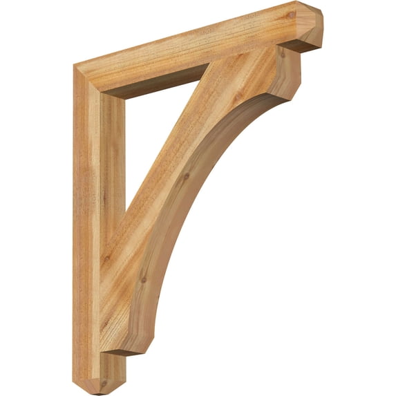 Ekena Millwork 4"W x 32"D x 36"H Legacy Craftsman Rough Sawn Bracket, Western Red Cedar