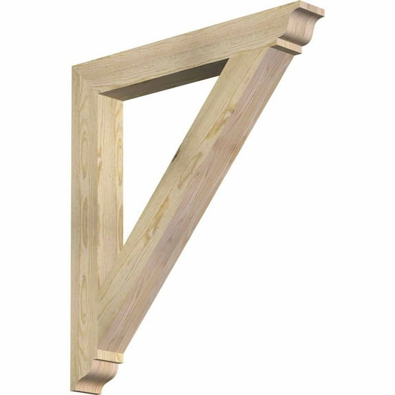 Ekena Millwork 4"W x 32"D x 36"H Traditional Traditional Rough Sawn Bracket, Douglas Fir