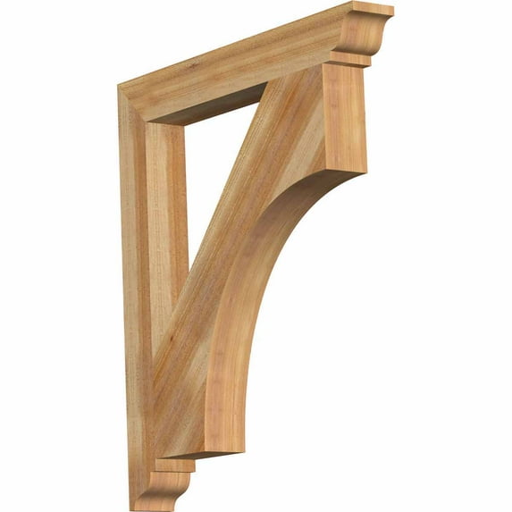 Ekena Millwork 4"W x 32"D x 36"H Westlake Traditional Rough Sawn Bracket, Western Red Cedar