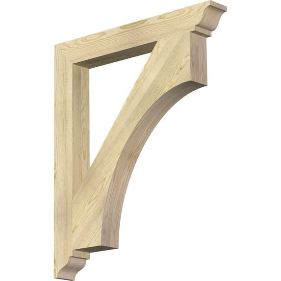 Ekena Millwork 4"W x 32"D x 38"H Westlake Traditional Rough Sawn Bracket, Douglas Fir