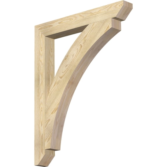Ekena Millwork 4"W x 32"D x 40"H Thorton Slat Rough Sawn Bracket, Douglas Fir