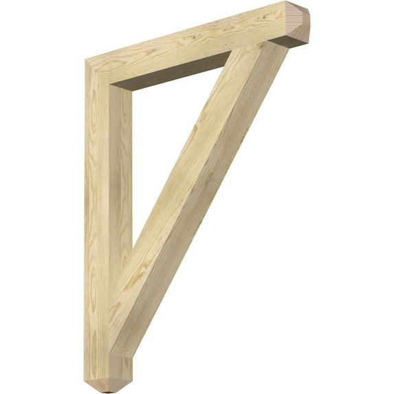 Ekena Millwork 4"W x 32"D x 40"H Traditional Craftsman Rough Sawn Bracket, Douglas Fir