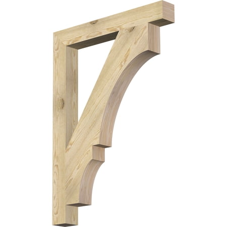 Ekena Millwork 4"W x 32"D x 44"H Balboa Block Rough Sawn Bracket, Douglas Fir