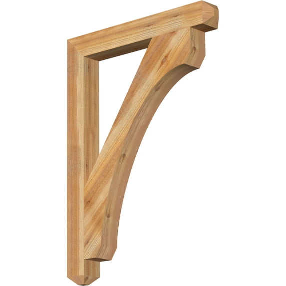 Ekena Millwork 4"W x 32"D x 44"H Legacy Craftsman Rough Sawn Bracket, Western Red Cedar