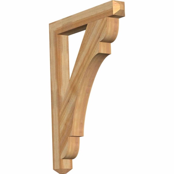 Ekena Millwork 4"W x 32"D x 44"H Olympic Craftsman Rough Sawn Bracket, Western Red Cedar