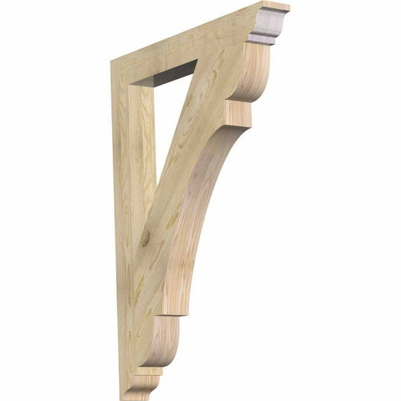 Ekena Millwork 4"W x 32"D x 44"H Olympic Traditional Rough Sawn Bracket, Douglas Fir