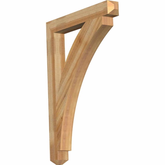 Ekena Millwork 4"W x 32"D x 44"H Thorton Craftsman Rough Sawn Bracket, Western Red Cedar