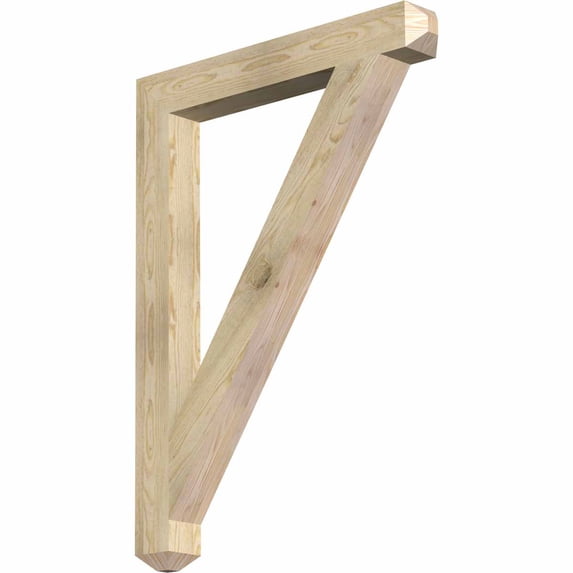 Ekena Millwork 4"W x 32"D x 44"H Traditional Craftsman Rough Sawn Bracket, Douglas Fir