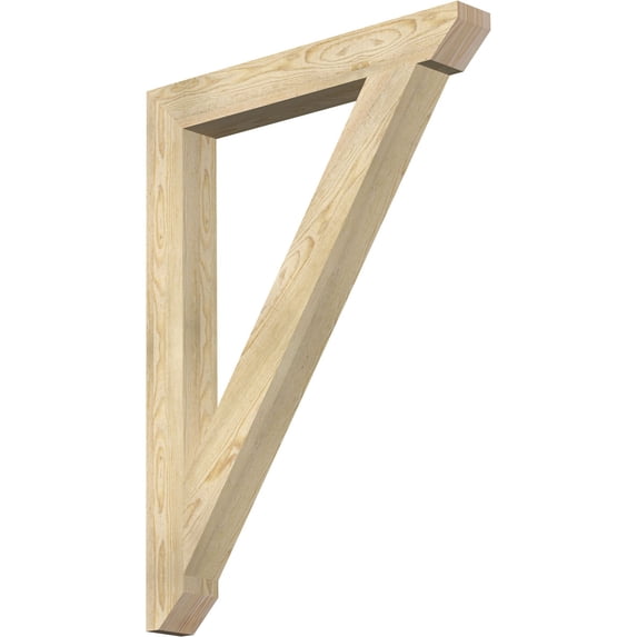 Ekena Millwork 4"W x 32"D x 44"H Traditional Slat Rough Sawn Bracket, Douglas Fir