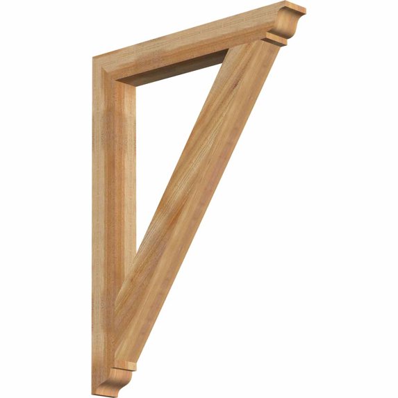 Ekena Millwork 4"W x 32"D x 44"H Traditional Traditional Rough Sawn Bracket, Western Red Cedar