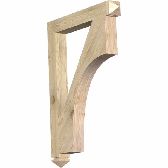 Ekena Millwork 4"W x 32"D x 44"H Westlake Arts & Crafts Rough Sawn Bracket, Douglas Fir