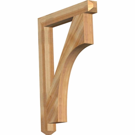 Ekena Millwork 4"W x 32"D x 44"H Westlake Craftsman Rough Sawn Bracket, Western Red Cedar