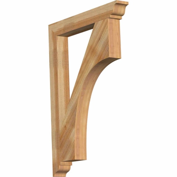 Ekena Millwork 4"W x 32"D x 44"H Westlake Traditional Rough Sawn Bracket, Western Red Cedar