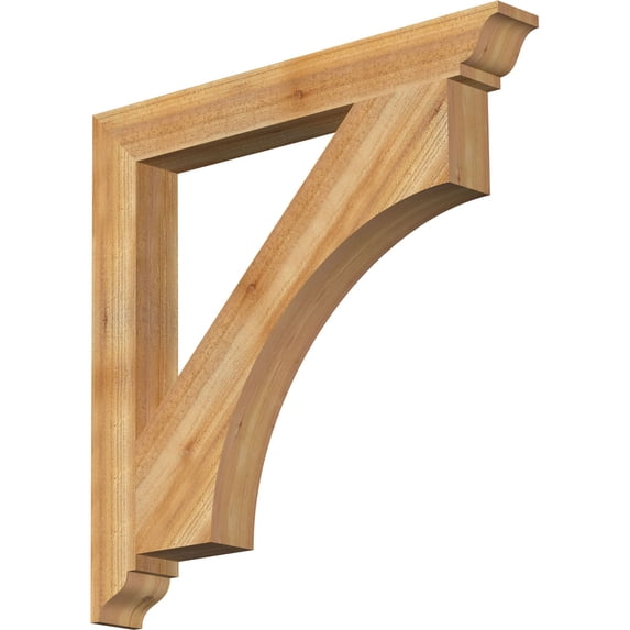 Ekena Millwork 4"W x 34"D x 34"H Westlake Traditional Rough Sawn Bracket, Western Red Cedar