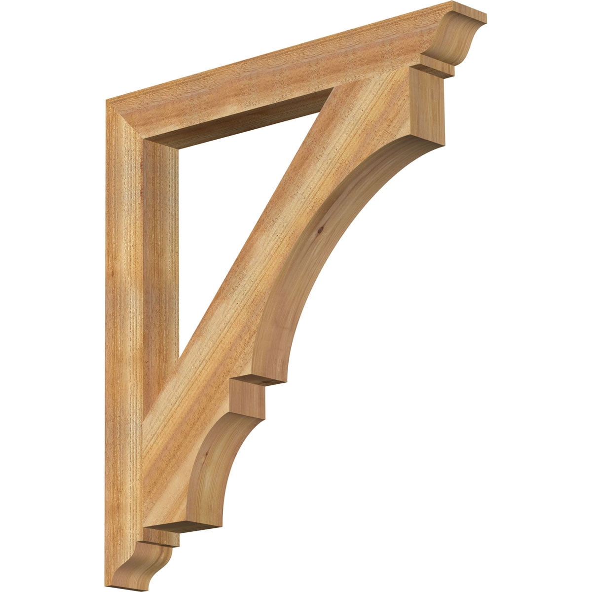 Ekena Millwork 4"W x 34"D x 38"H Balboa Traditional Rough Sawn Bracket, Western Red Cedar