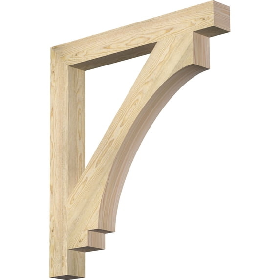 Ekena Millwork 4"W x 34"D x 38"H Imperial Block Rough Sawn Bracket, Douglas Fir