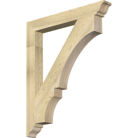 Ekena Millwork 4"W x 34"D x 40"H Balboa Traditional Rough Sawn Bracket, Douglas Fir