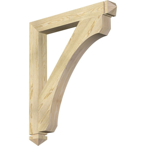 Ekena Millwork 4"W x 34"D x 40"H Legacy Arts & Crafts Rough Sawn Bracket, Douglas Fir