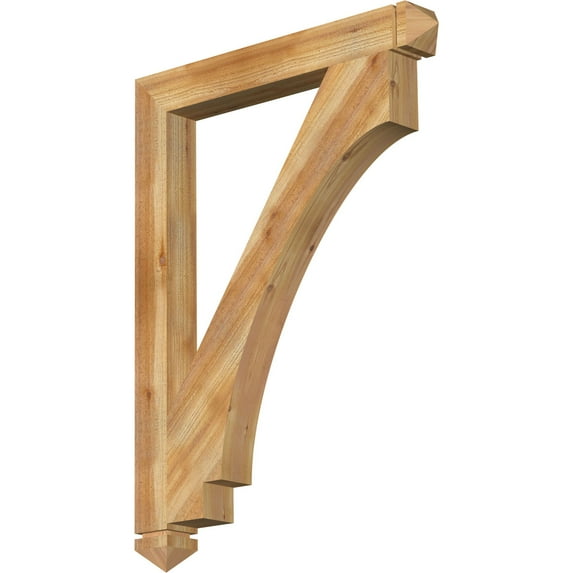 Ekena Millwork 4"W x 34"D x 46"H Imperial Arts & Crafts Rough Sawn Bracket, Western Red Cedar