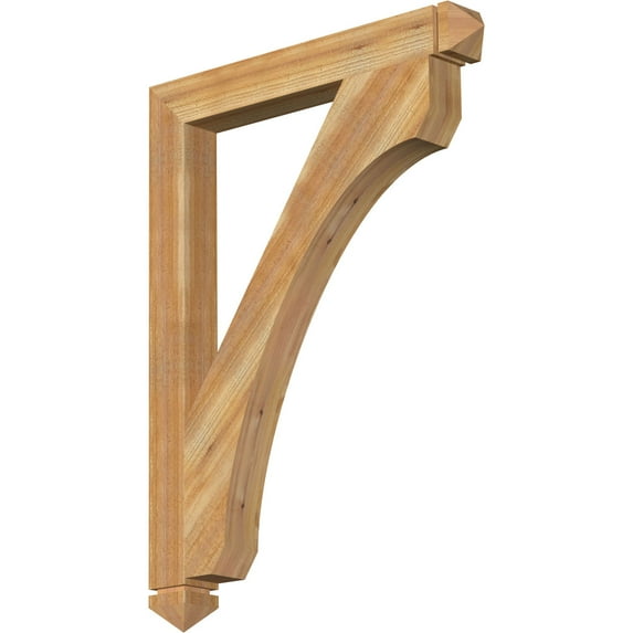 Ekena Millwork 4"W x 34"D x 46"H Legacy Arts & Crafts Rough Sawn Bracket, Western Red Cedar