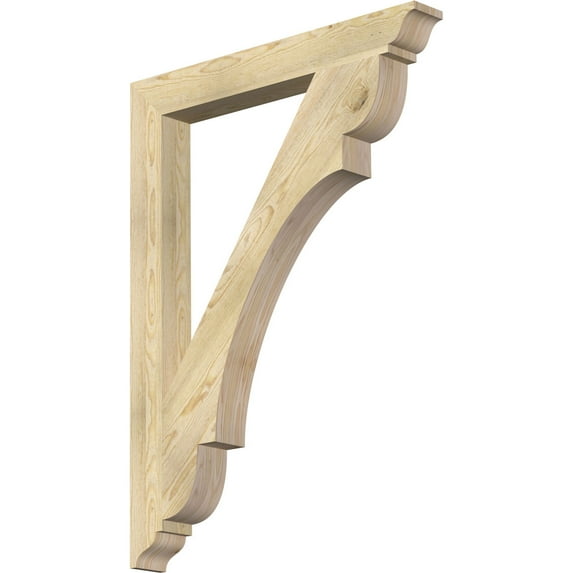Ekena Millwork 4"W x 34"D x 46"H Olympic Traditional Rough Sawn Bracket, Douglas Fir