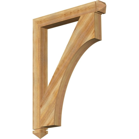 Ekena Millwork 4"W x 34"D x 46"H Westlake Arts & Crafts Rough Sawn Bracket, Western Red Cedar