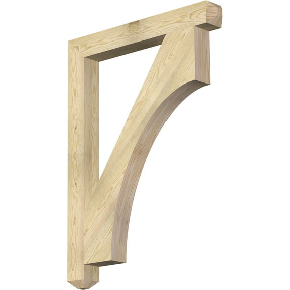 Ekena Millwork 4"W x 34"D x 46"H Westlake Craftsman Rough Sawn Bracket, Douglas Fir