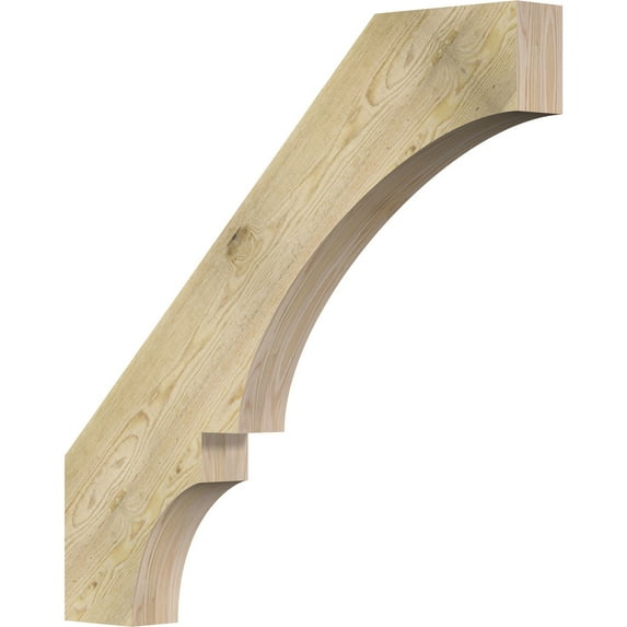 Ekena Millwork 4"W x 36"D x 36"H Balboa Rough Sawn Knee Brace, Douglas Fir