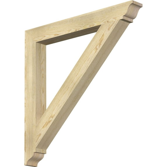 Ekena Millwork 4"W x 36"D x 36"H Traditional Traditional Rough Sawn Bracket, Douglas Fir