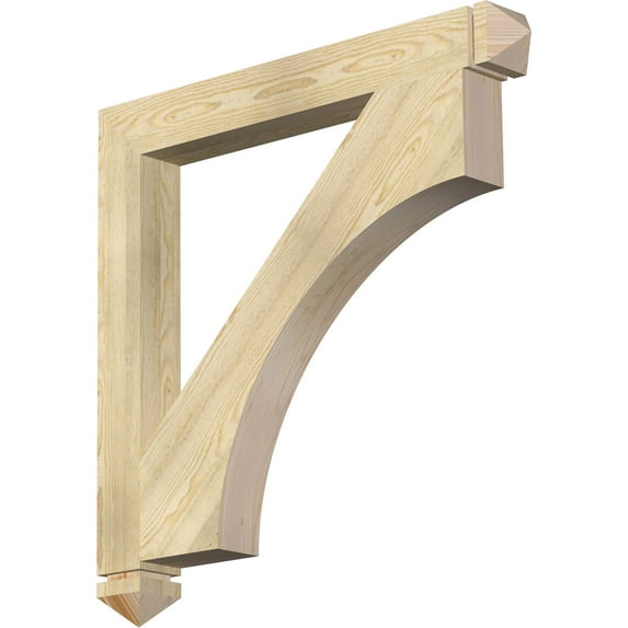 Ekena Millwork 4"W x 36"D x 36"H Westlake Arts & Crafts Rough Sawn Bracket, Douglas Fir