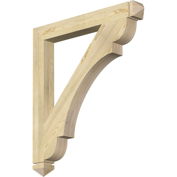 Ekena Millwork 4"W x 36"D x 40"H Olympic Arts & Crafts Rough Sawn Bracket, Douglas Fir