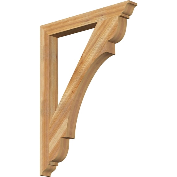 Ekena Millwork 4"W x 36"D x 48"H Olympic Traditional Rough Sawn Bracket, Western Red Cedar