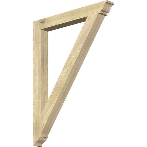 Ekena Millwork 4"W x 36"D x 48"H Traditional Traditional Rough Sawn Bracket, Douglas Fir