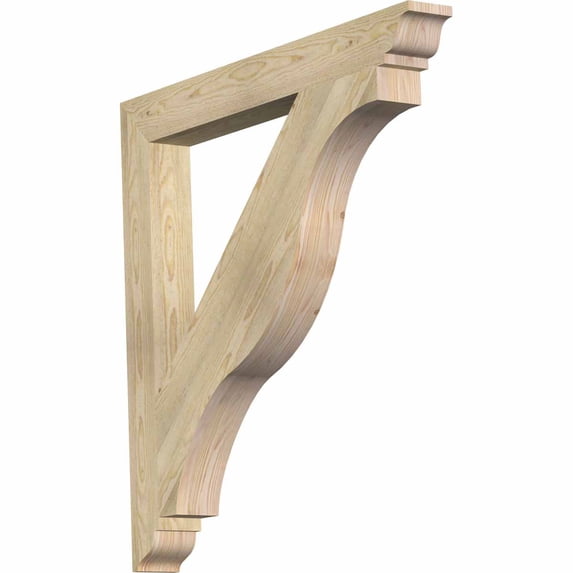Ekena Millwork 4"W x 38"D x 38"H Funston Traditional Rough Sawn Bracket, Douglas Fir