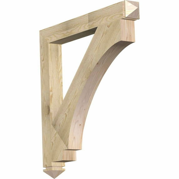 Ekena Millwork 4"W x 38"D x 38"H Imperial Arts & Crafts Rough Sawn Bracket, Douglas Fir