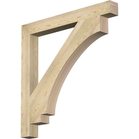 Ekena Millwork 4"W x 38"D x 38"H Imperial Block Rough Sawn Bracket, Douglas Fir