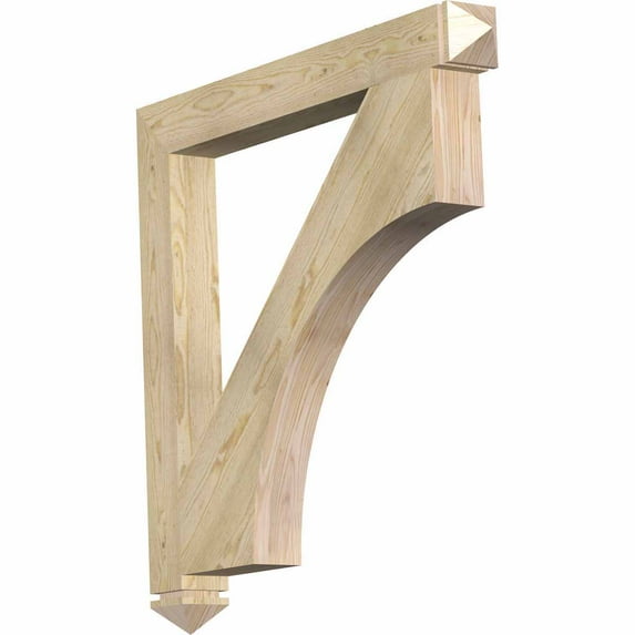 Ekena Millwork 4"W x 38"D x 38"H Westlake Arts & Crafts Rough Sawn Bracket, Douglas Fir