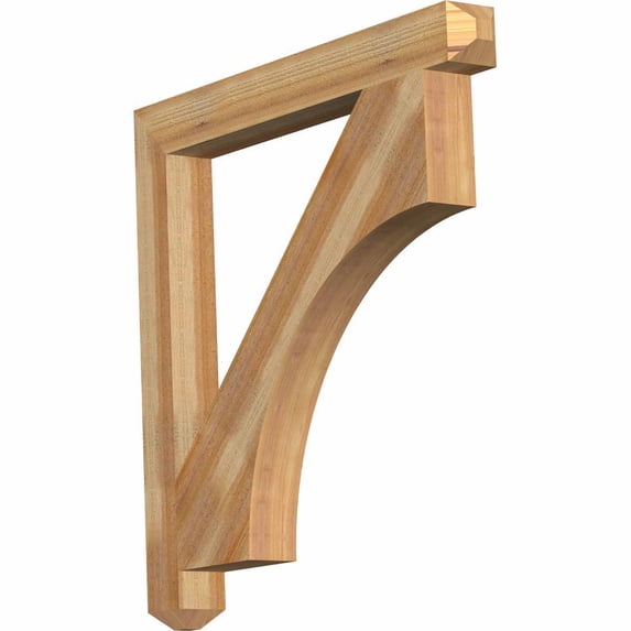 Ekena Millwork 4"W x 38"D x 38"H Westlake Craftsman Rough Sawn Bracket, Western Red Cedar