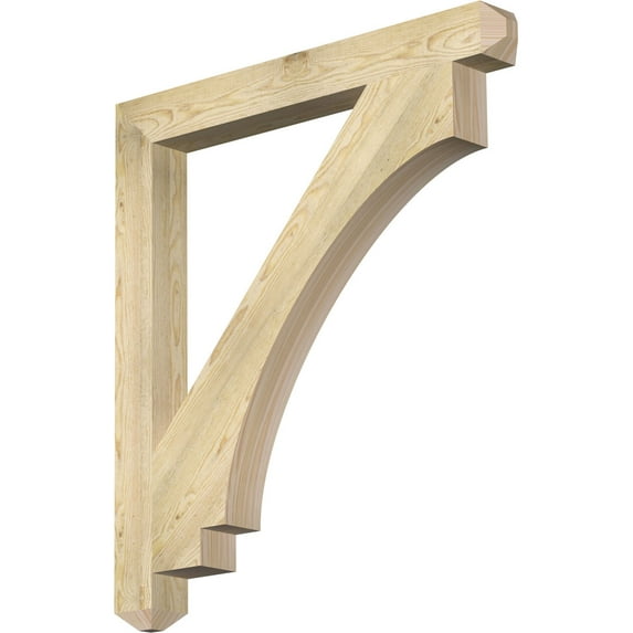 Ekena Millwork 4"W x 38"D x 42"H Imperial Craftsman Rough Sawn Bracket, Douglas Fir