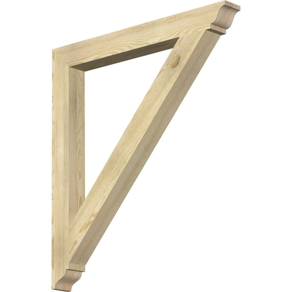 Ekena Millwork 4"W x 38"D x 42"H Traditional Traditional Rough Sawn Bracket, Douglas Fir
