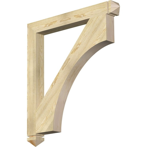 Ekena Millwork 4"W x 38"D x 42"H Westlake Arts & Crafts Rough Sawn Bracket, Douglas Fir