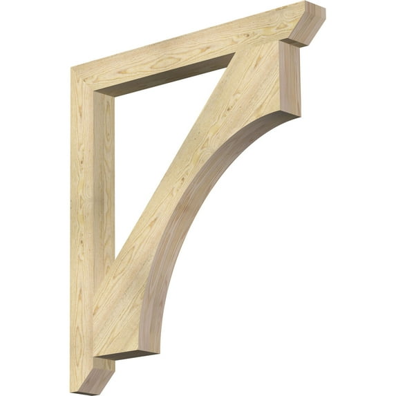 Ekena Millwork 4"W x 38"D x 42"H Westlake Slat Rough Sawn Bracket, Douglas Fir