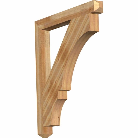 Ekena Millwork 4"W x 38"D x 44"H Balboa Craftsman Rough Sawn Bracket, Western Red Cedar